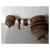 Wooden Spinning Bowl, Wooden Imprint, Castor Oil.