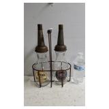 Metal Oil Bottle Carrier W/ Tyrol Flying Oil
