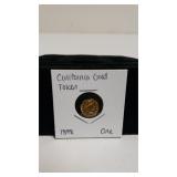 1898 California Gold Token - One Cent