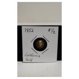 1852 California Gold Token - 1/2
