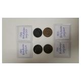 (4) Early American Large Cent - 1814, 1818, 1818,