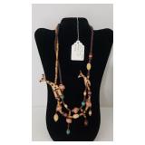 Unusual Hand Carved Tribal Necklace W/giraffes