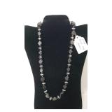 Vintage Faceted Onyx Necklace