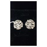 Vintage Lisner Rhinestone Clip On Earrings