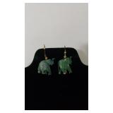 Handmade Natural Stone Jade Elephant Wire