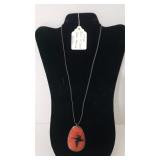 Vintage Enamel On Copper Goose Silhouette