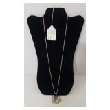 Vintage Cloisonne Elephant Pendant W/silver