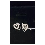 Vintage Diamond Heart Rhinestone Twist Clasp