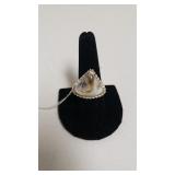 Natural Jasper Gemstone Ladies Ring - Marked 925