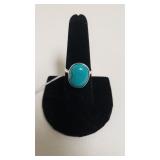 Turquoise Ladies Ring - Marked 925 - Size 8