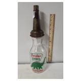 Sinclair Dino Gasoline Glass Oil Bottle