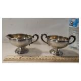 Creamer & Sugar Bowl Set - Marked Weighted