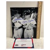 Autographed Photo Of Ted Williams & Mickey Mantle