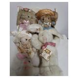 Assorted Stuffed Decorative Rabbits, Rabbits