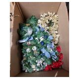Assorted Christmas Decor-Wreaths, Garland  & More