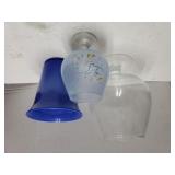 Large  & Small Decorative Brandy Snifter, Blue