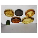 Assorted Ashtrays & Green Tea Candle Holder