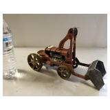 Cast Iron Vintage Tractor With Plow