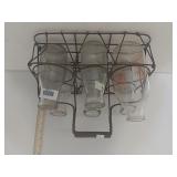 Milk Bottles And Bottle Holder