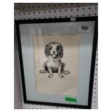 Black/white Ink Dog Picture