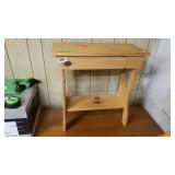 Wooden Side Table With Star Cutouts