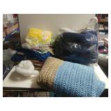 Assorted Fabrics And Knitted Childrens Blanket