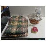 Decorative Metal Basket, Scentsy Snowberry Wax