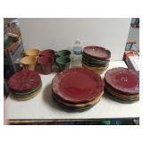 Yellow, Red, And Green Dining Set - (2) Of Each