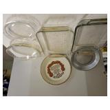 Glass Pyrex Pie Pan, Pumpkin Pie Plate, Casserole