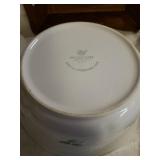 Blue Fruit Inspired Bowls, Wooden Serving Tray,