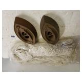 Mop Head & Vintage Cast Iron Base