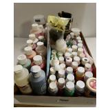 Assorted Craft Paints, Brushes & More