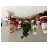 Ceramic Mr And Mrs Santa Claus, Snowman Tea