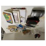 Assorted Pens, Fuji Camera, Notepads,