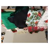 Assorted Christmas Kitchen Towels,  Tablecloth &