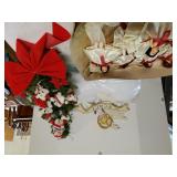 Bear Tree Wreath, Dolls( some broken) & More