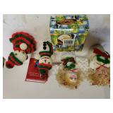 Mini Multi Colored Lights, Styrofoam Snowmen,  &