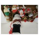 Snowman Candle, Ceramic Christmas Mice Figures,