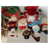 Assorted Christmas Figures & Basket