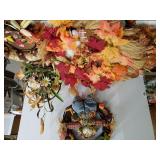 Assorted Fall Wreaths & Basket