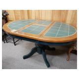 Green Table W/ Tile Look Top 1 Leaf