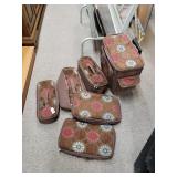 Brown Flowered Carrying Cases