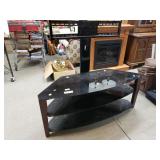 3-Tier Glass Top TV Stand Just Needs To Be