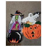 Handmade Needlepoint Halloween Decor
