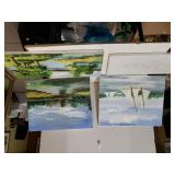 Assorted Watercolor Canvas(unframed) Paintings By