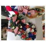 Patriotic Floral Arrangements, Flags, Decorative