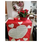 Valentine Flag, Floral Arrangement & Heart