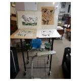 Ott Lite Painters Lamp, Swine & Chicken Artwork