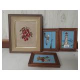 4 Pictures (One Floral And 3 Waterfront Ones)