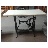 Antique Iron Base Singer Table